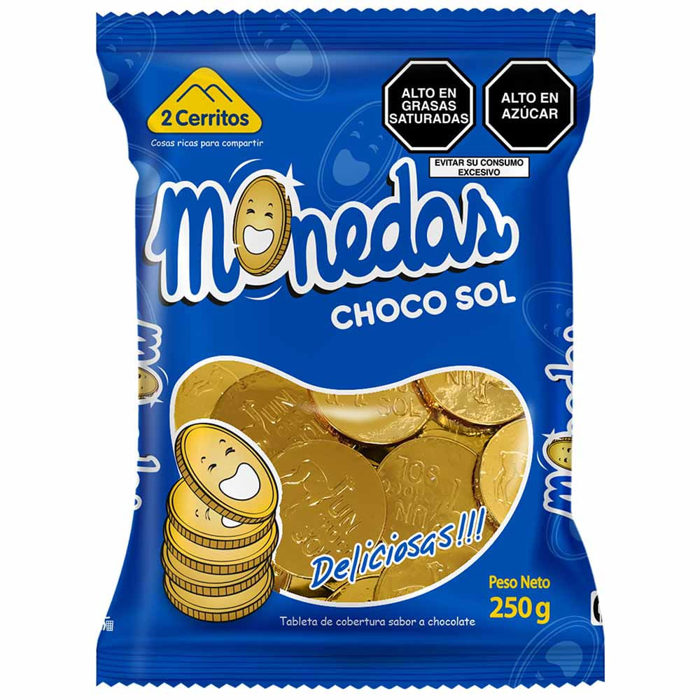 Chocolates 2 CERRITOS Monedas Choco Sol Bolsa 250g