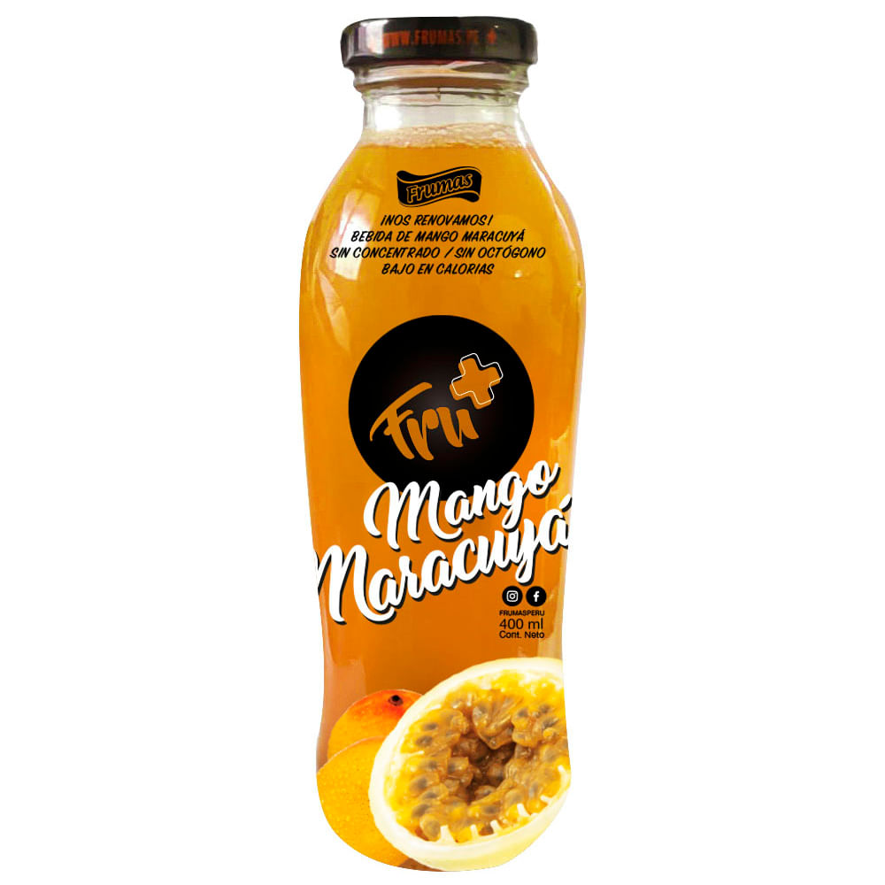 Bebida FRU + Mango Maracuyá Botella 400ml