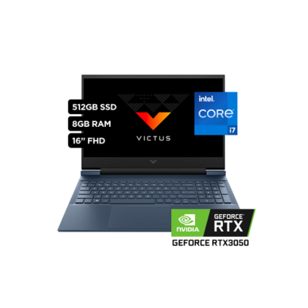 Laptop HP Victus BY 16-D0523LA Intel I7-11800H Ram 8GB 512GB SSD 16.1”