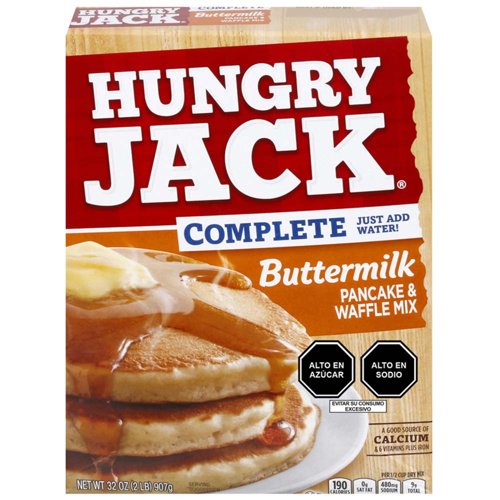 Pancake & Wafle HUNGRY JACK Mix But Caja 907g