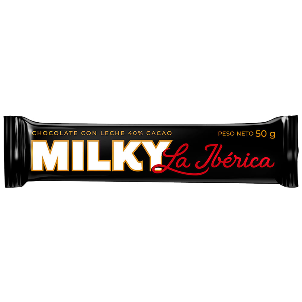 Chocolate de Leche en Barra LA IBÉRICA MILKY Envoltura 50g