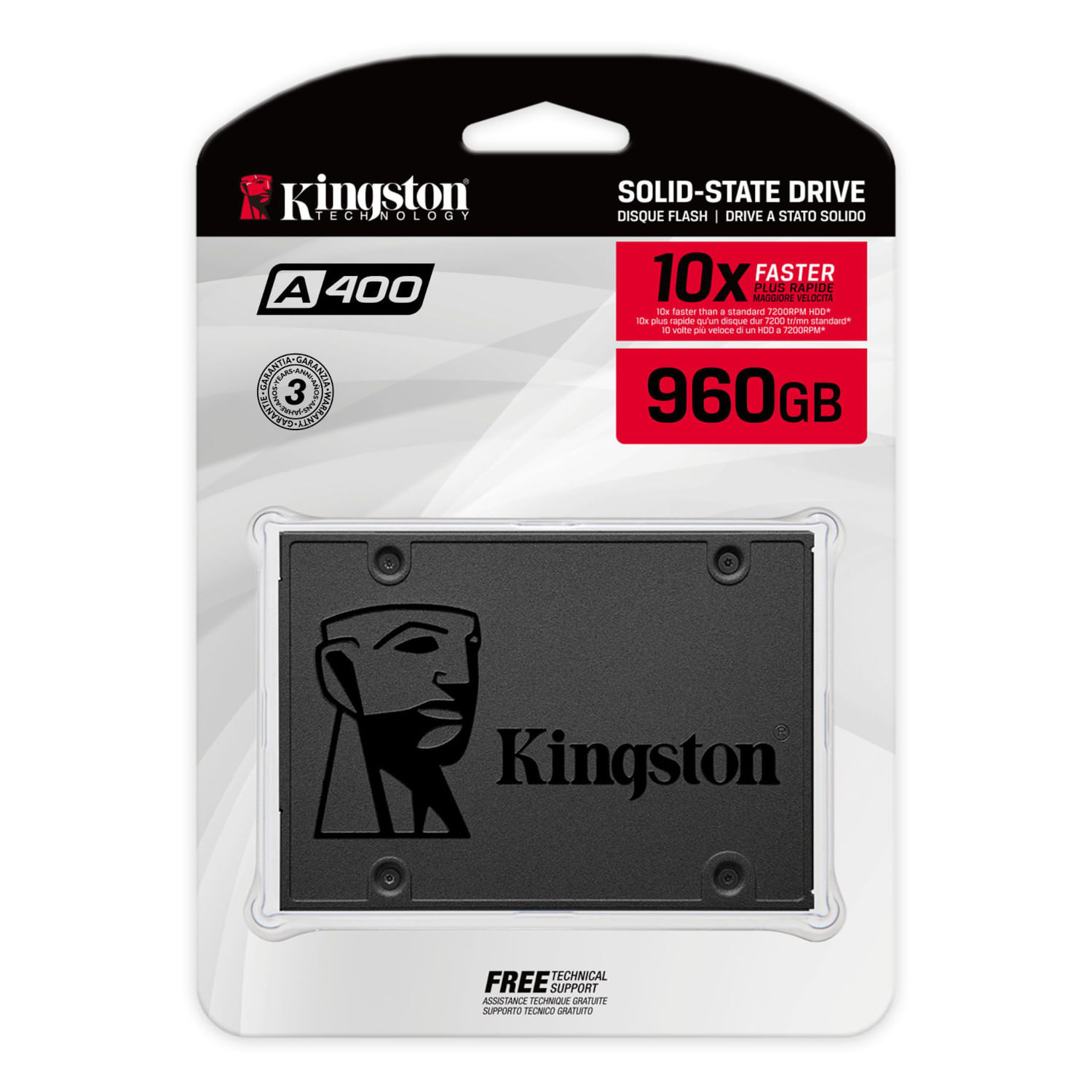 SSD Disco Sólido Kingston A400 960 GB 2.5" SATA 3.0