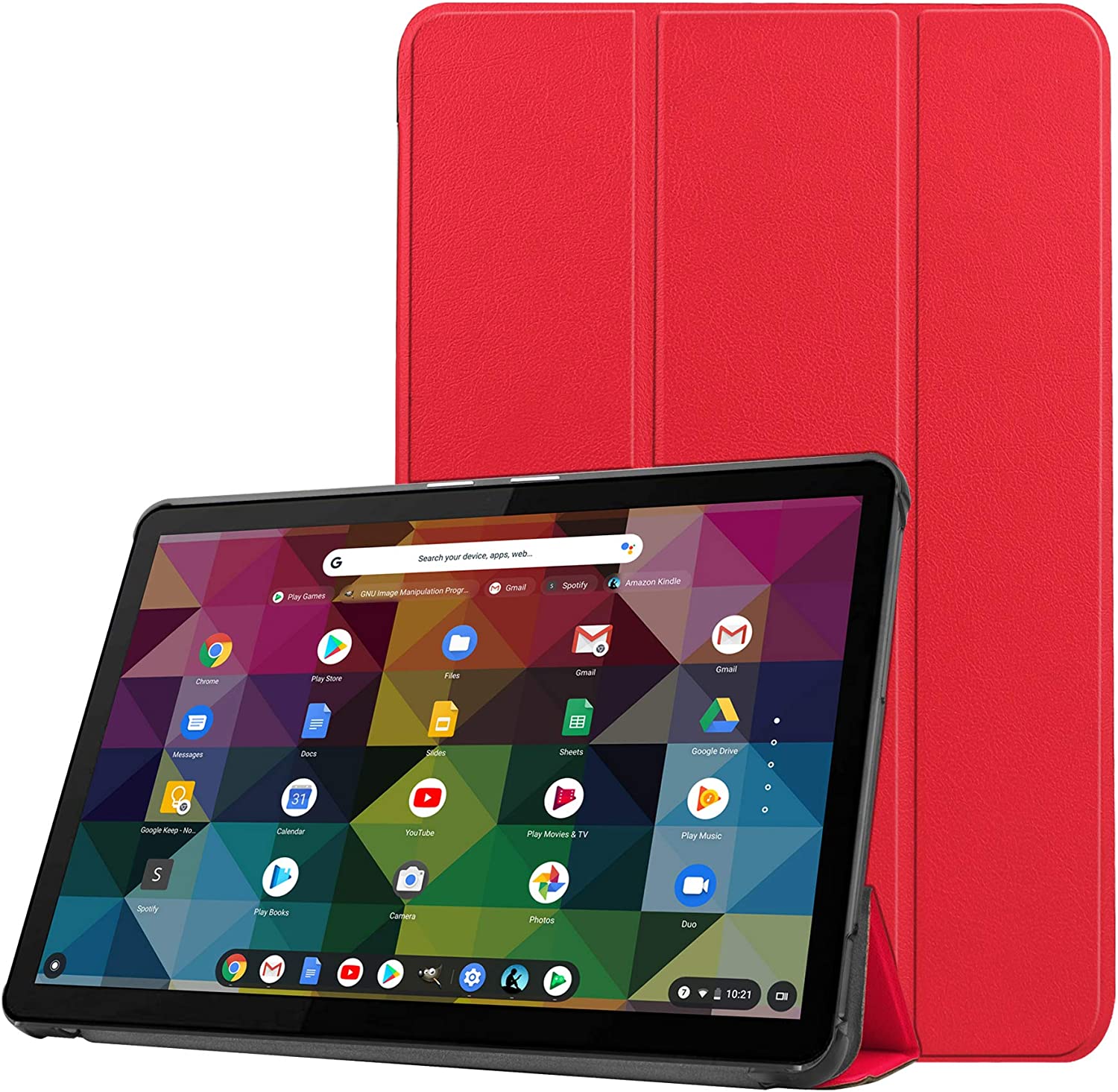 Funda Book Cover Para Lenovo Chromebook Duet 10.1" (X636) Rojo