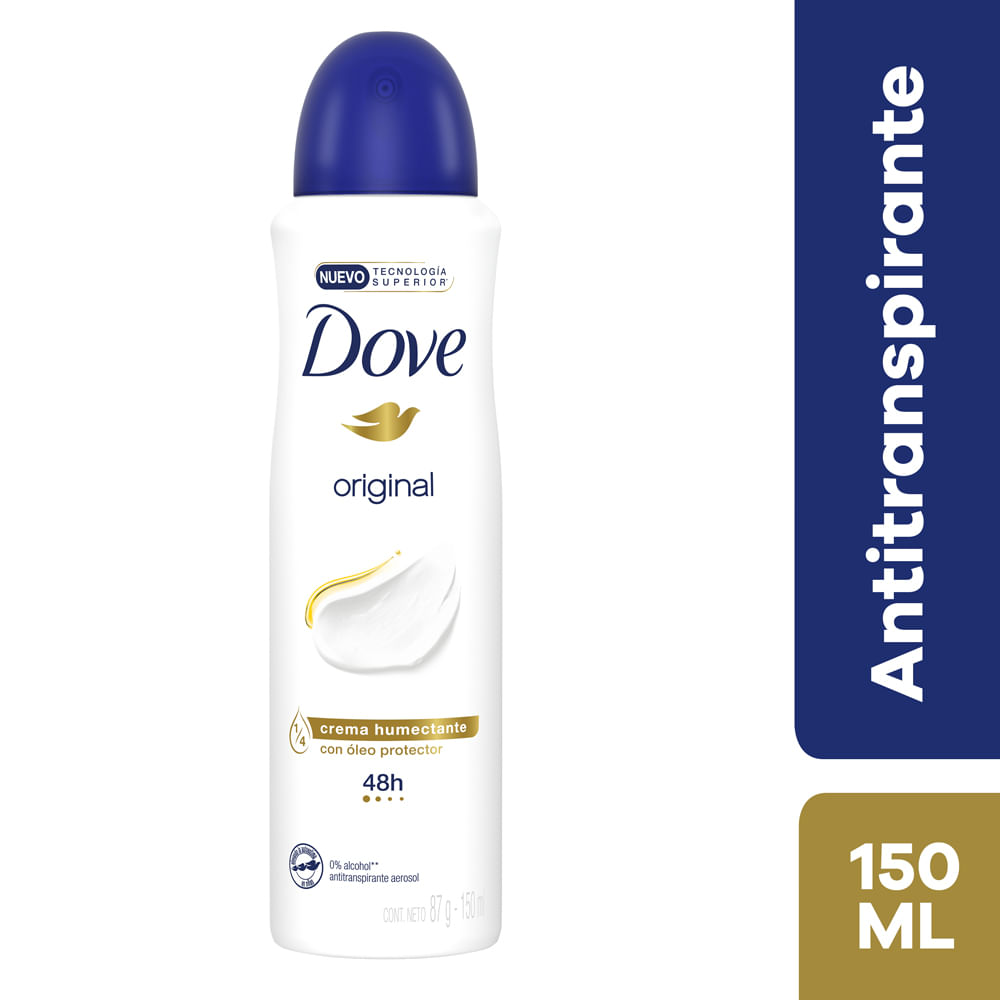 Desodorante en Aerosol para Mujer DOVE Original Frasco 150ml