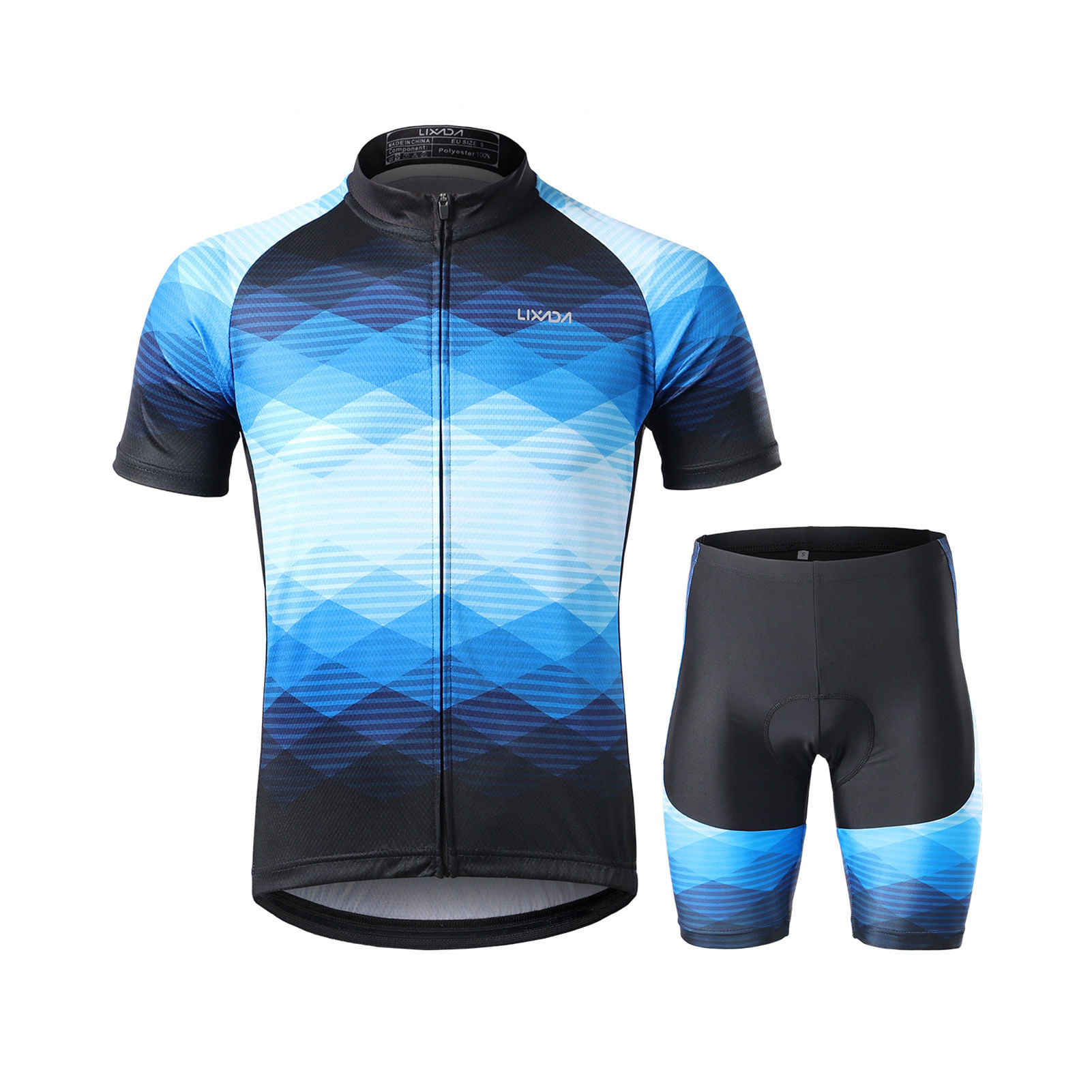 Camiseta de ciclismo Lixada para hombre Lixada YB21253BL-L Azul