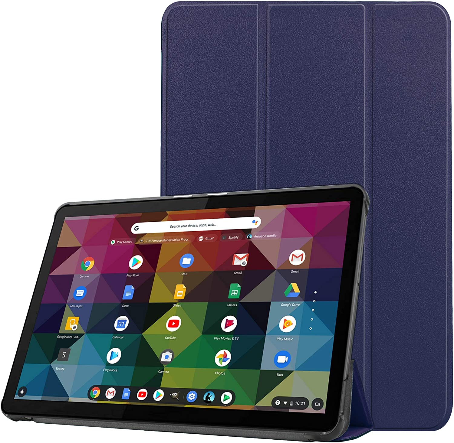 Funda Book Cover Para Lenovo Chromebook Duet 10.1" (X636) Azul