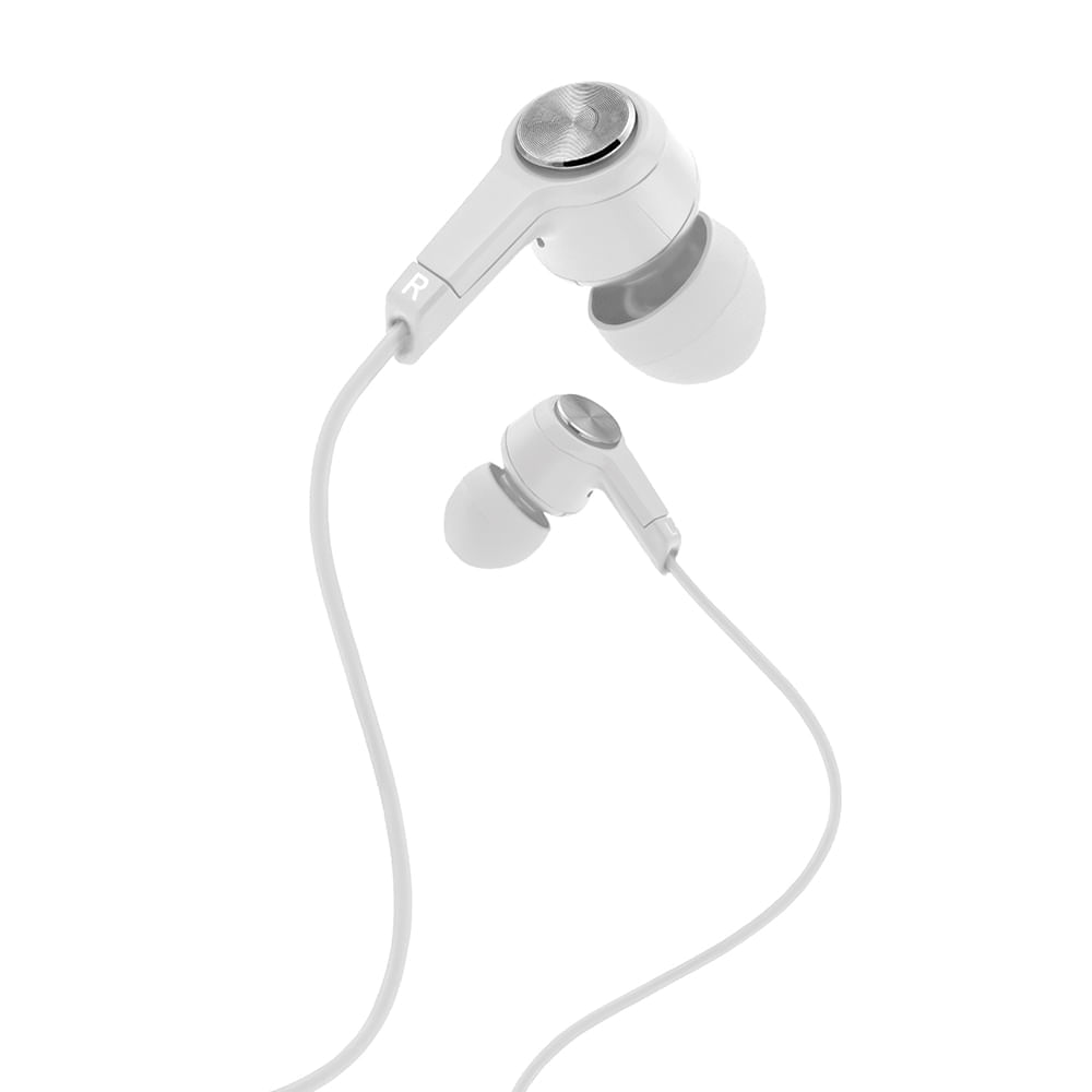 Audífono Coby earbud con micro blanco