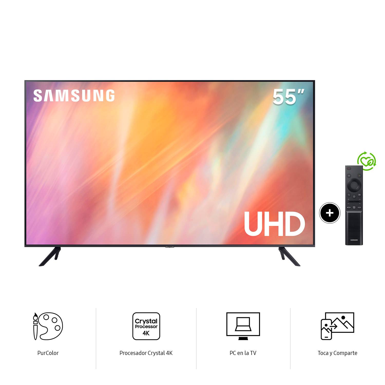 Televisor Samsung Led 55" UHD 4K Smart Tv UN55AU7000GXPE