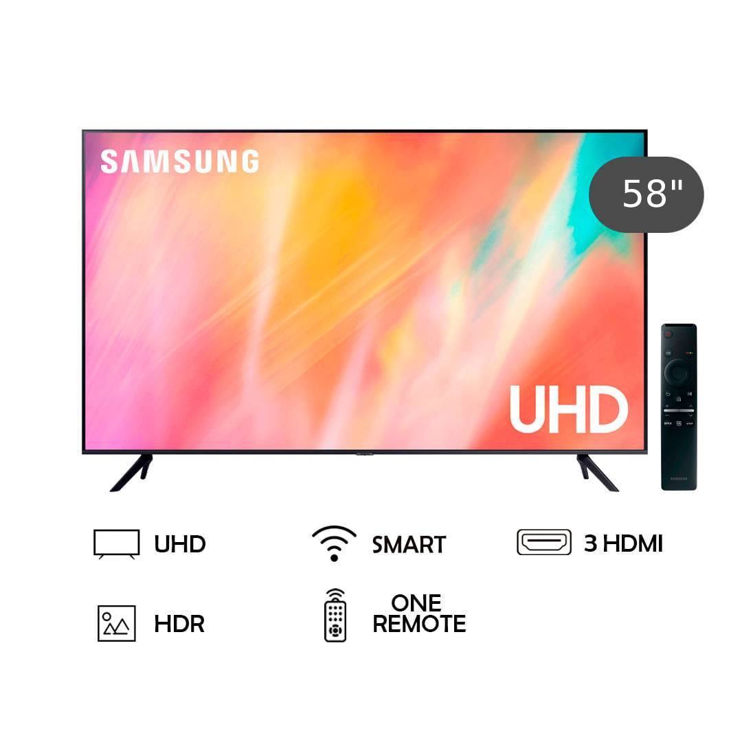 Televisor Samsung Led 58" UHD 4K Smart Tv UN58AU7000GXPE