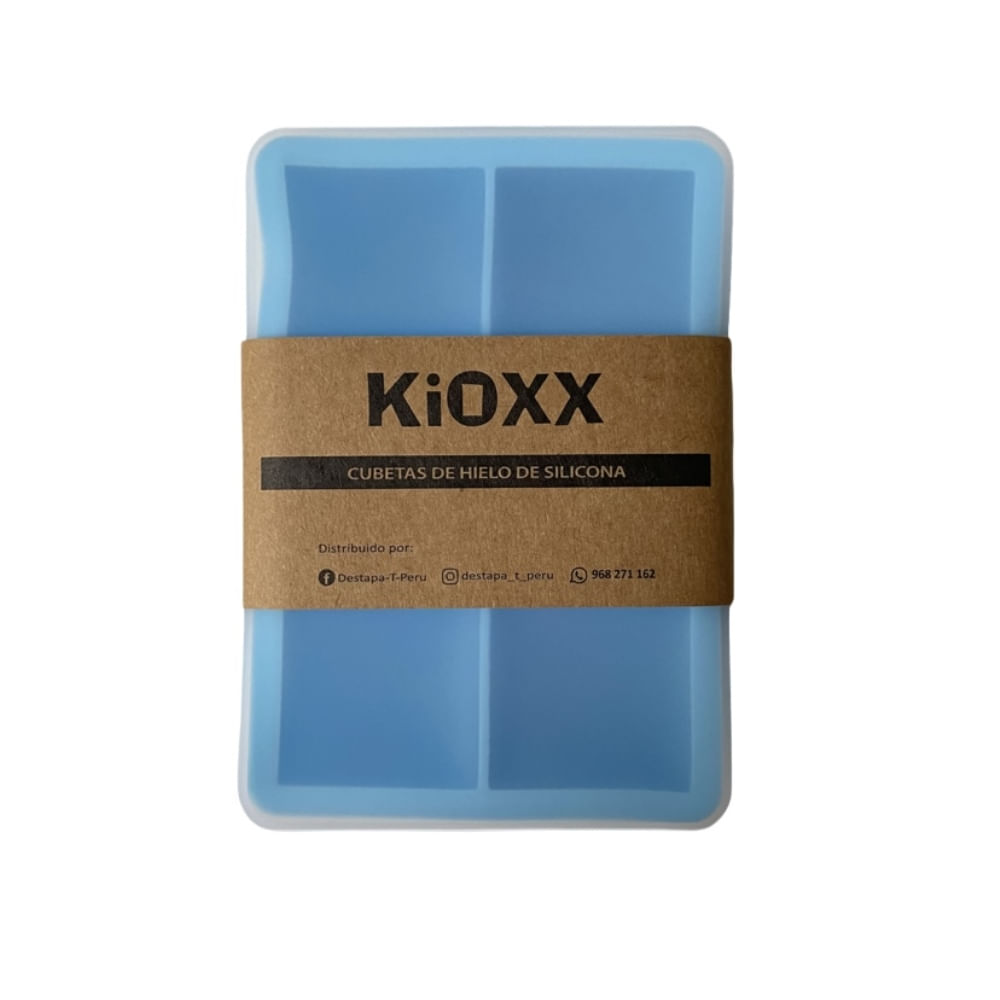 Cubeta de Hielo de Silicona KIOXX 6 Cavidades Celeste
