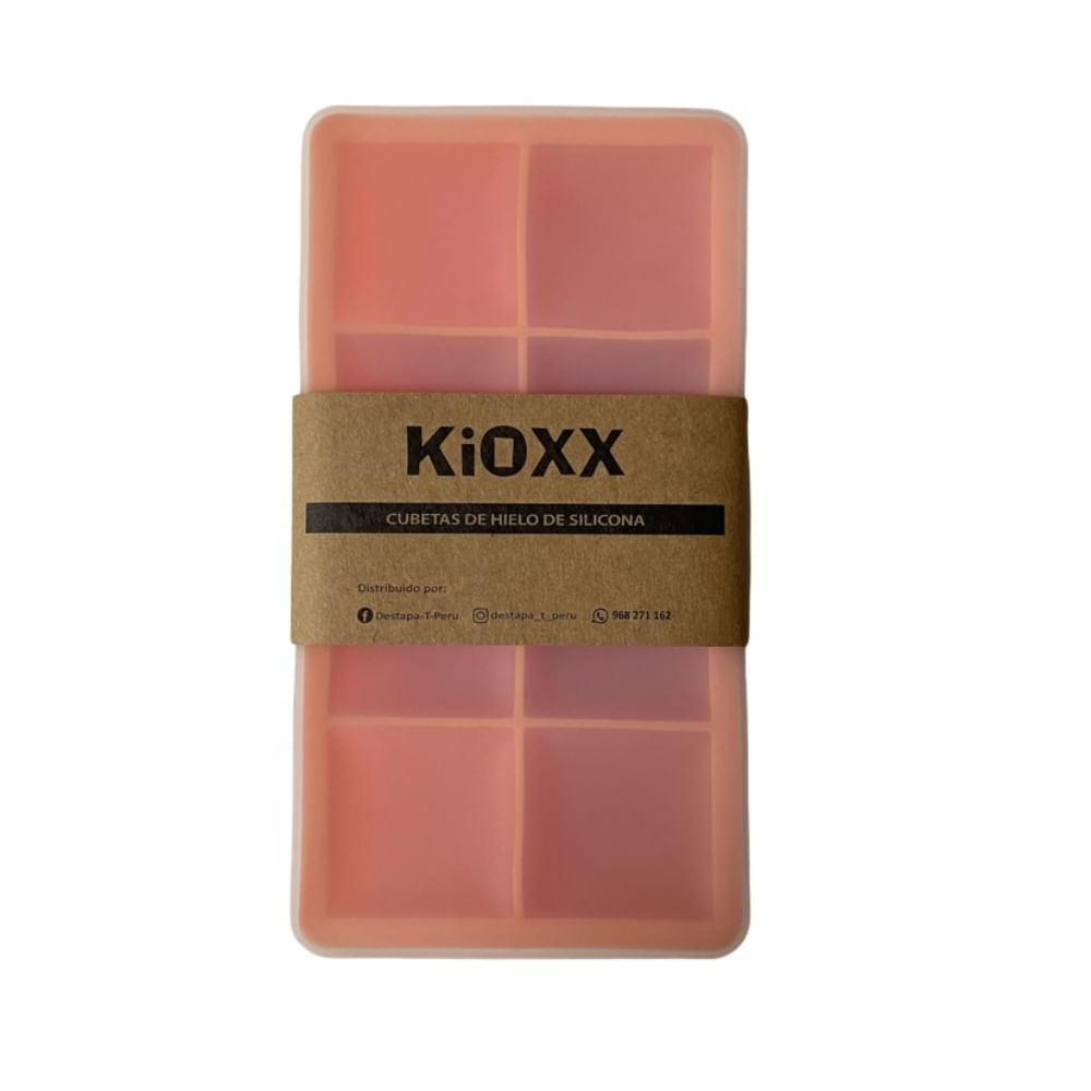 Cubeta de Hielo de Silicona KIOXX 8 Cavidades Naranja