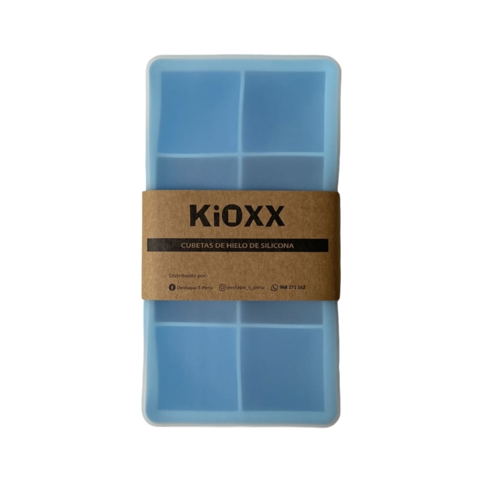 Cubeta de Hielo de Silicona KIOXX 8 Cavidades Celeste