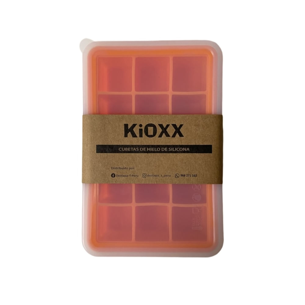 Cubeta de Hielo de Silicona KIOXX 15 Cavidades Naranja