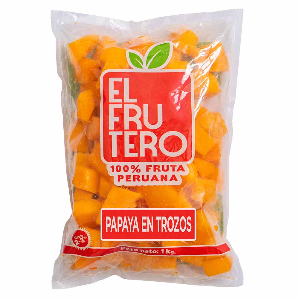 Trozos de Papaya EL FRUTERO Bolsa 1Kg