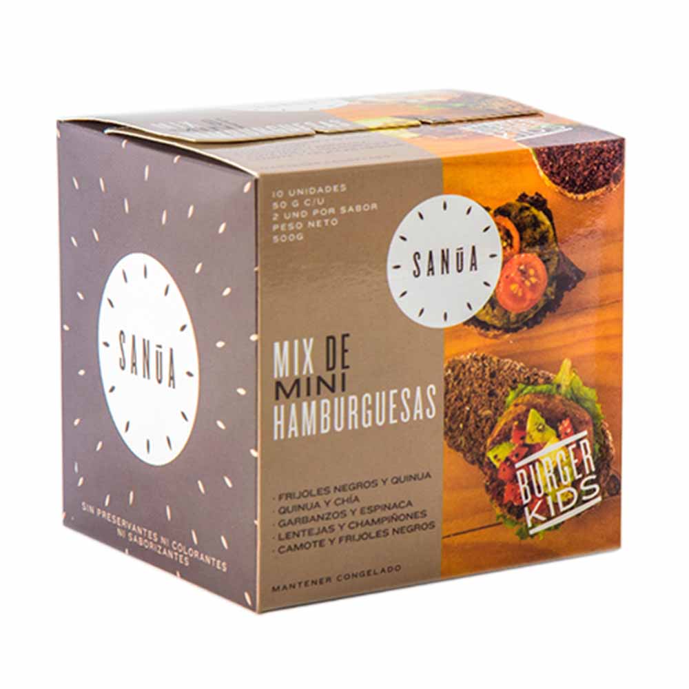 Mix Mini Hamburguesas SANÚA Caja 500g