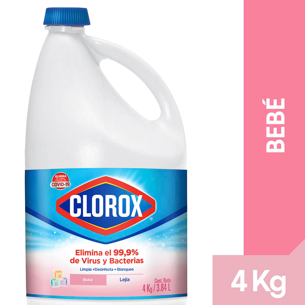 Lejía CLOROX Bebé Botella 4kg
