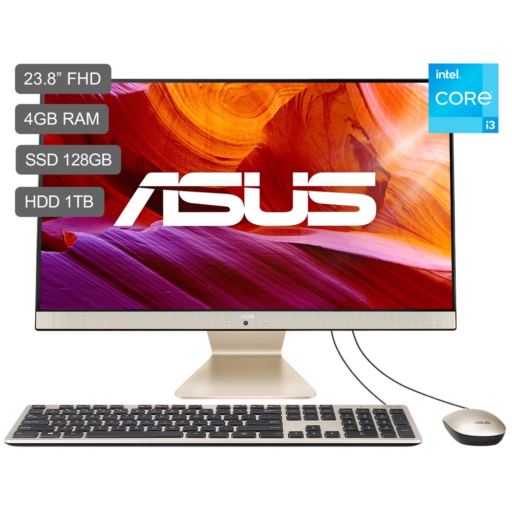 All in One ASUS V241EAK-BA054T 23.5'' Intel Core i3 4GB 1TB + 128GBSSD