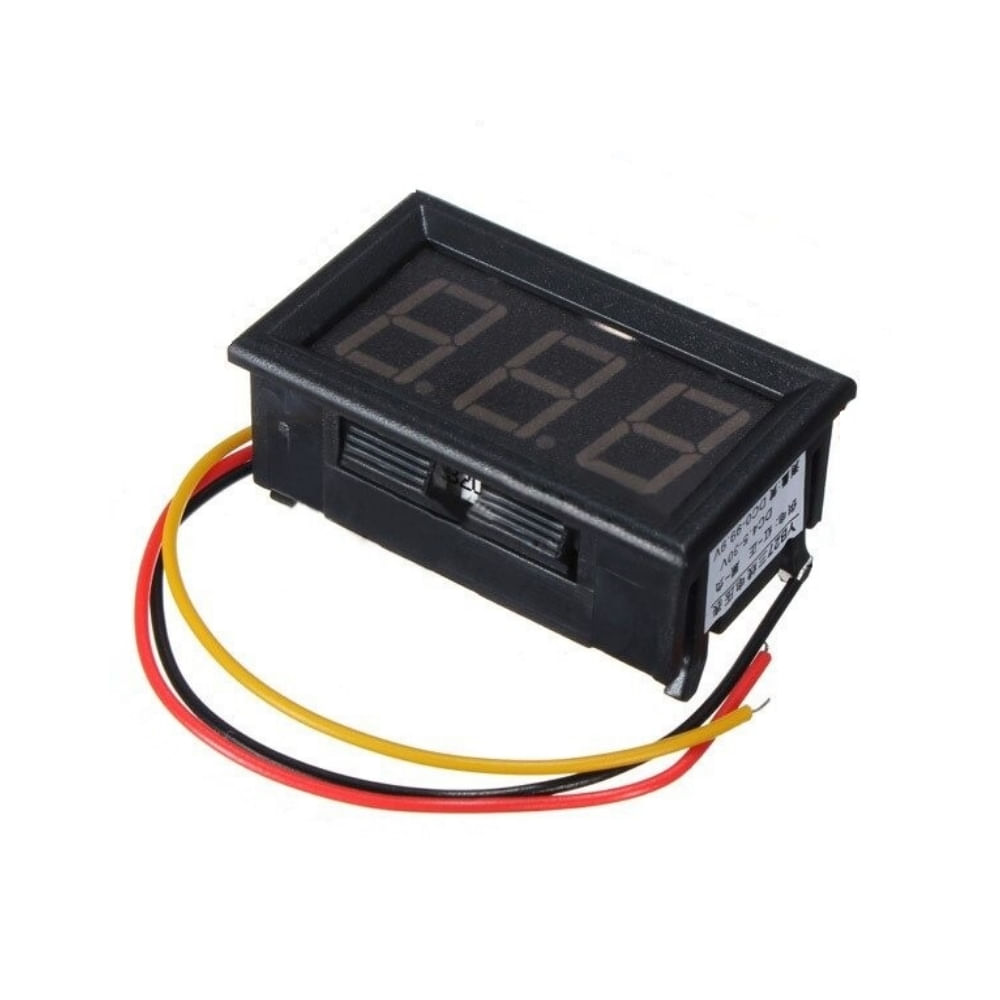 Multímetro Display Rojo para Voltajes de 0 a 100Vdc Incluido Batería 9Vdc con Estuche on off