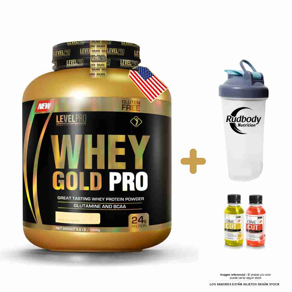 Proteína Level Pro Whey Gold Pro 6.600 Libras Rich Chocolate + Shaker