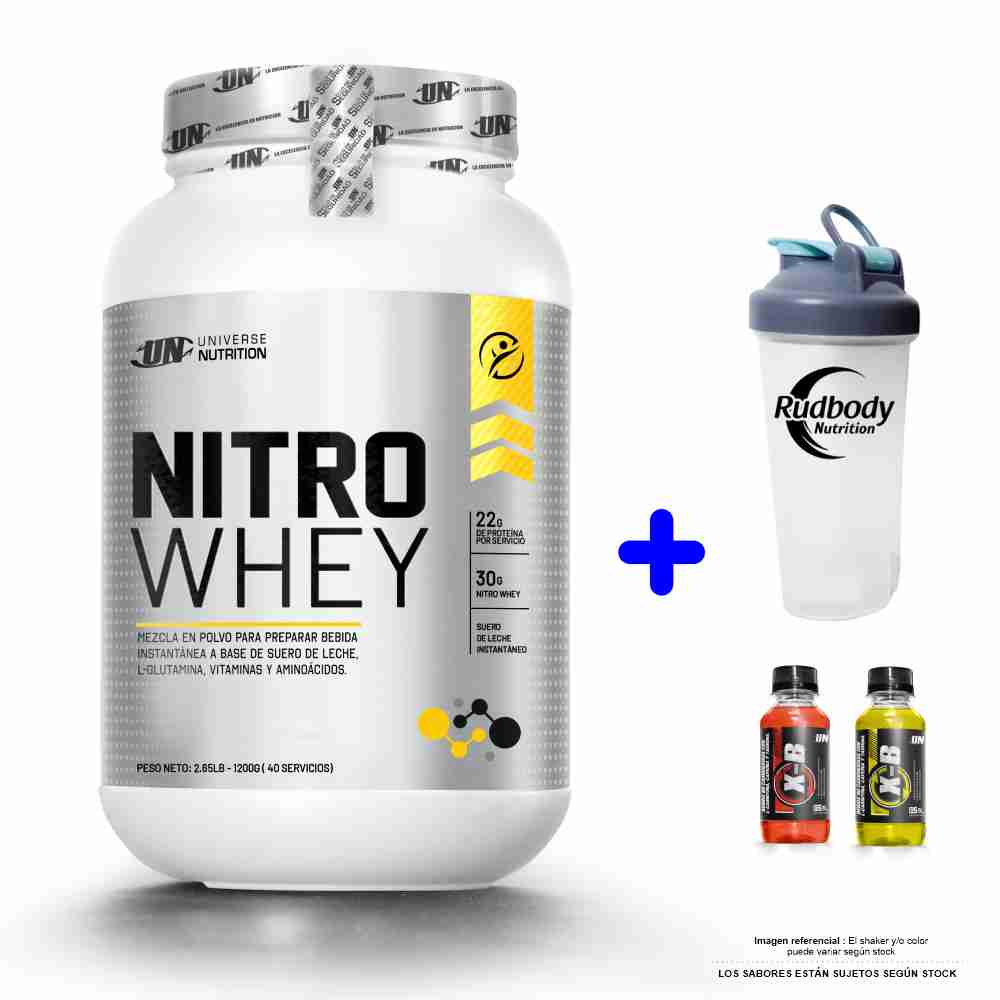Proteína Universe Nutrition Nitro Whey 1200gr Cookie + Shaker