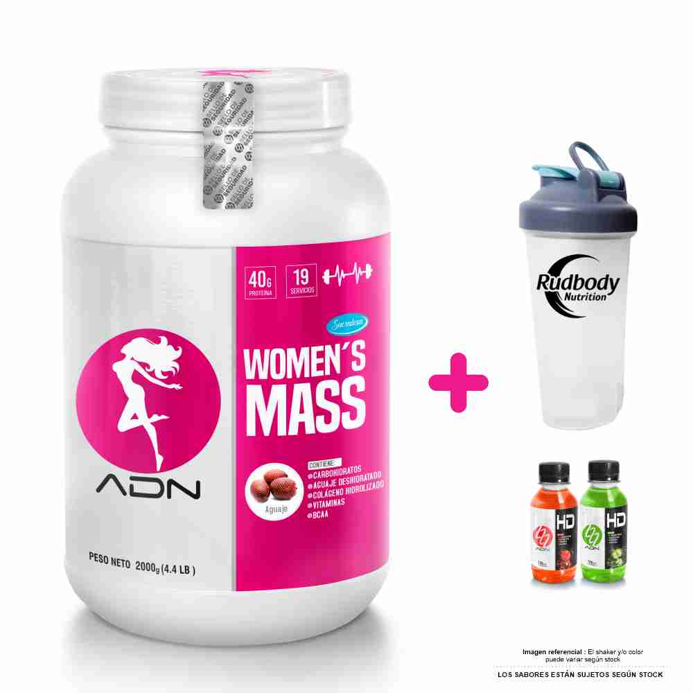 Proteína  ADN Women'S Women'S Mass 2000gr Chocolate + Shaker