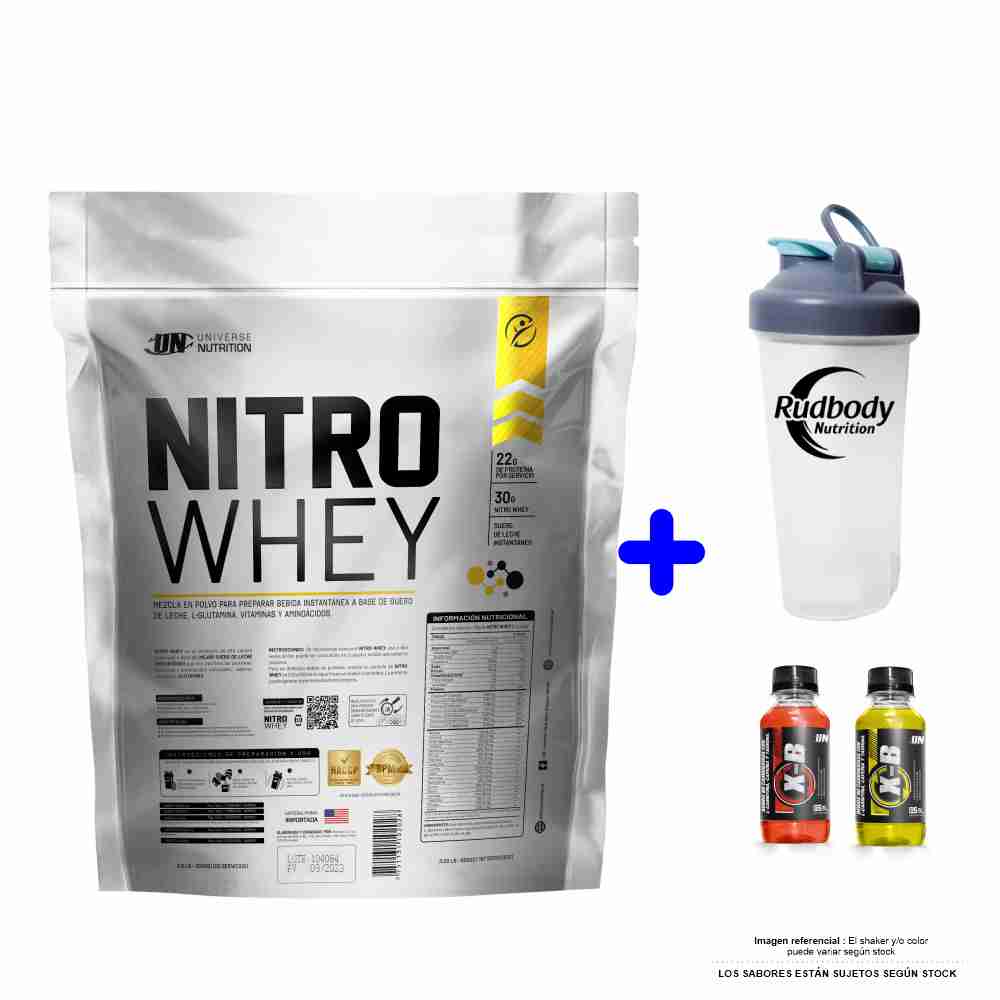 Proteína Universe Nutrition Nitro Whey 3000gr Chocolate + Shaker