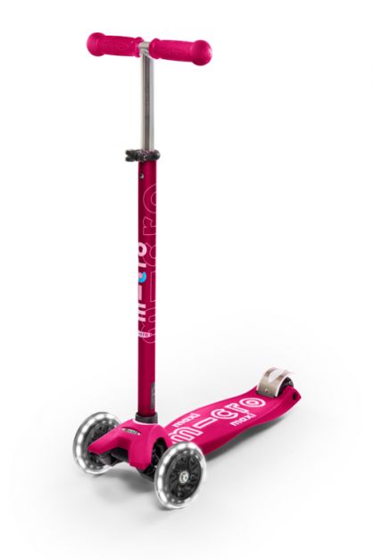 Scooter  Micro Maxi Deluxe Led Rosado