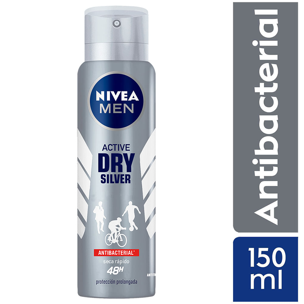 Desodorante para hombre Spray NIVEA Silver Protect Male - Frasco 150ml