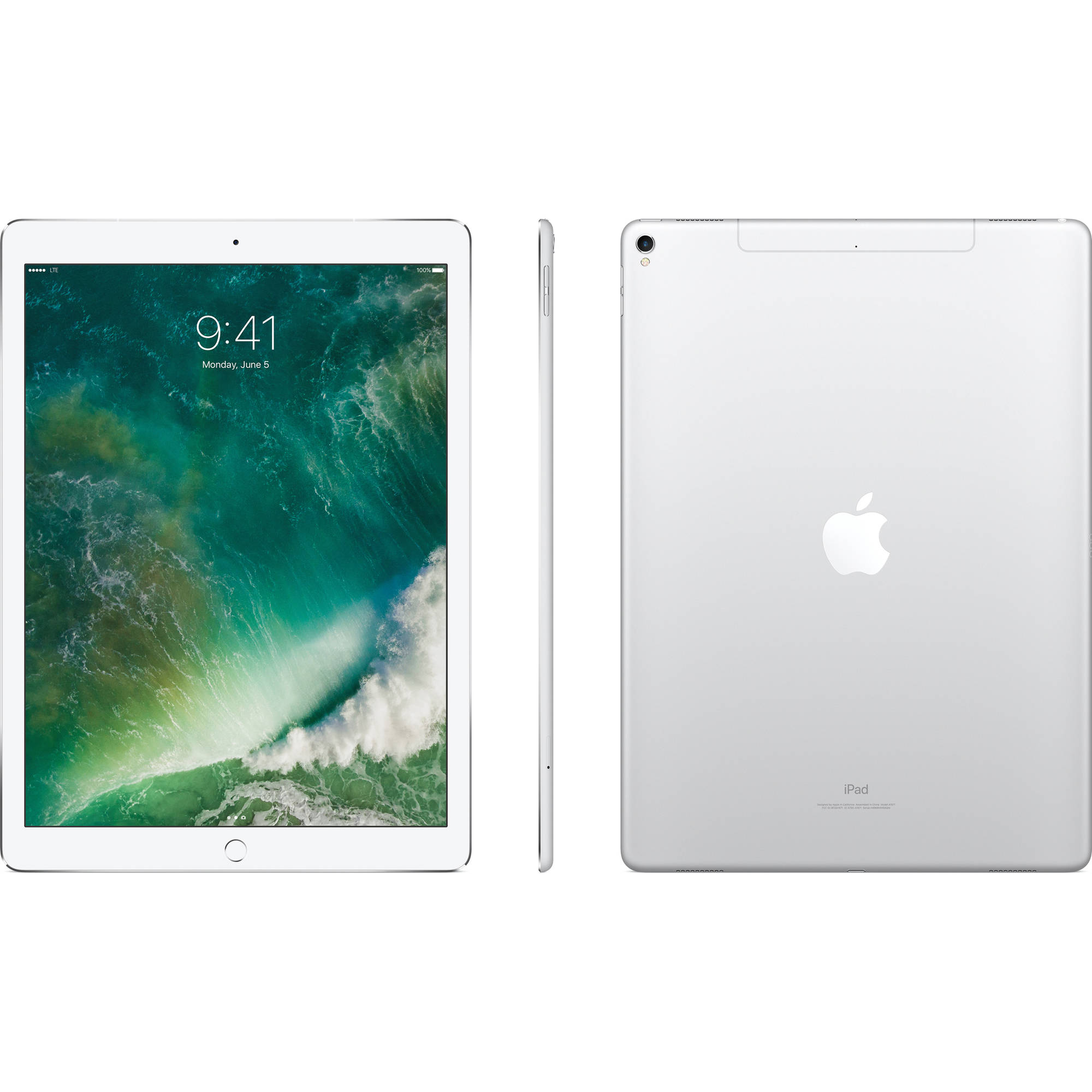 Apple 12.9 "iPad Pro (mediados de 2017, 512GB, Wi-Fi + 4G LTE, Silver)