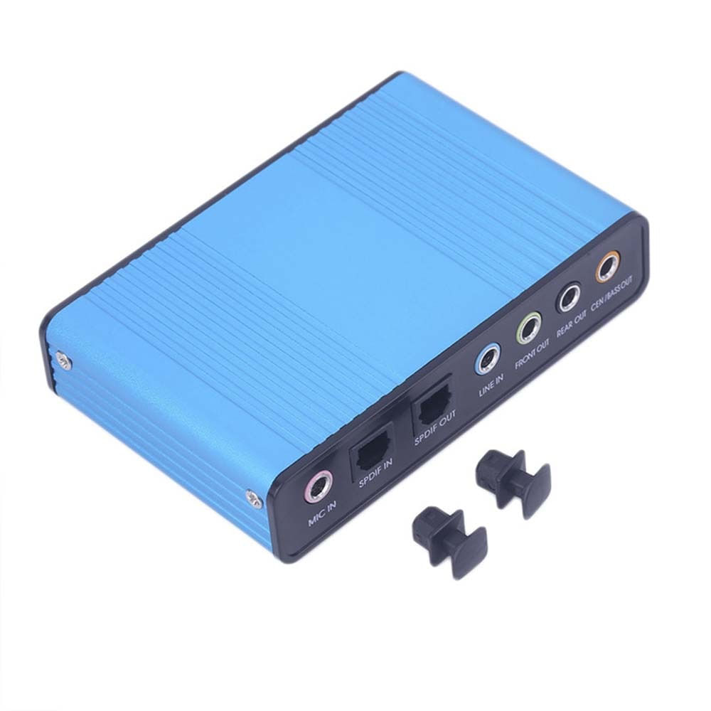 Tarjeta de Sonido Externa USB 5.1 Audio Micrófono 6 Canales