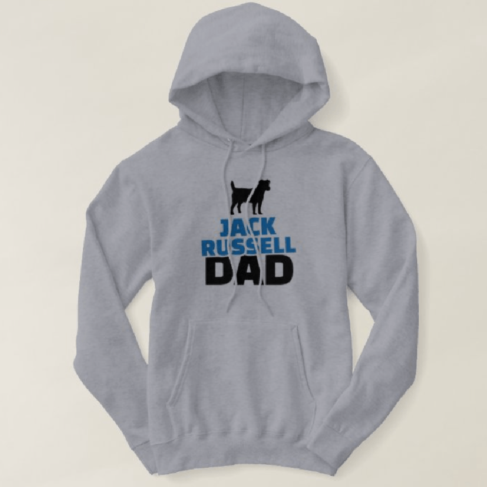 Polera Hoodie Dog Lover Hombre Diseño Jack Russell Dad