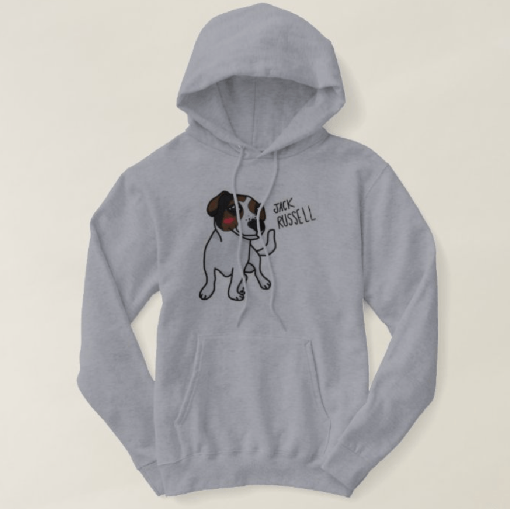 Polera Hoodie Dog Lover Diseño Jack Russell