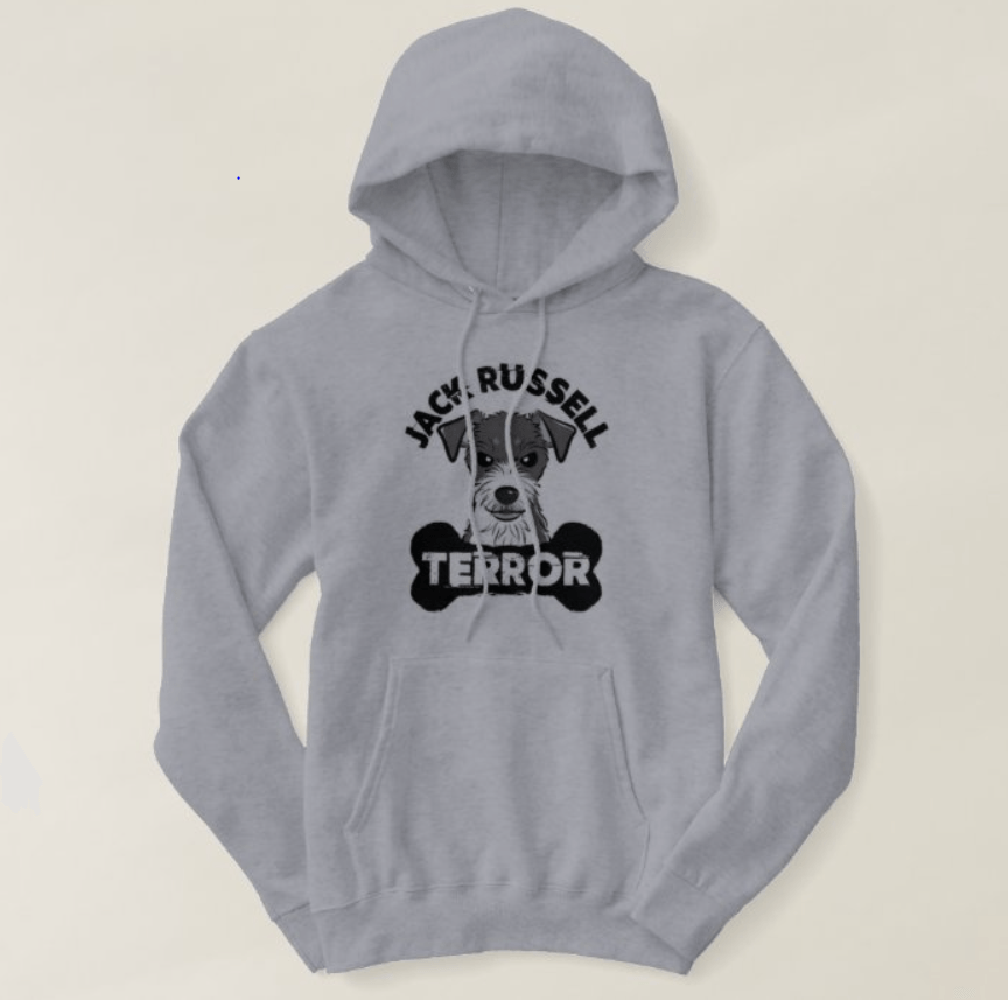 Polera Hoodie Dog Lover Dama Diseño Jack Russell Terror