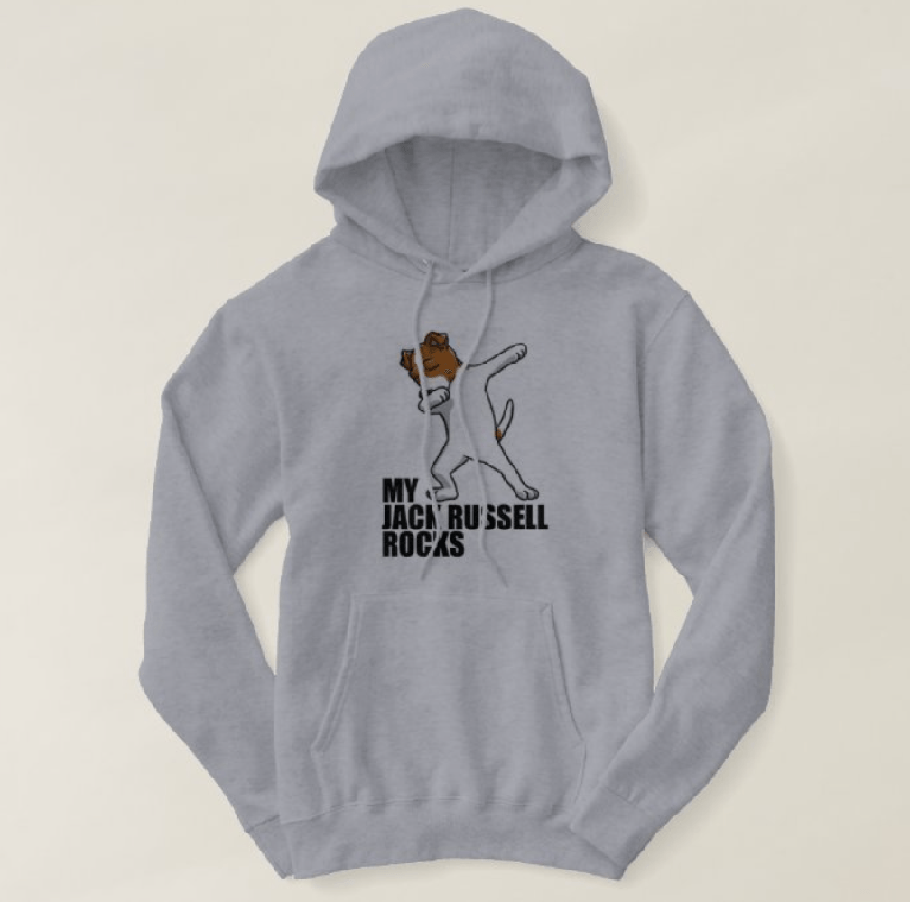 Polera Hoodie Dog Lover Dama Diseño My Jack Russell Rocks