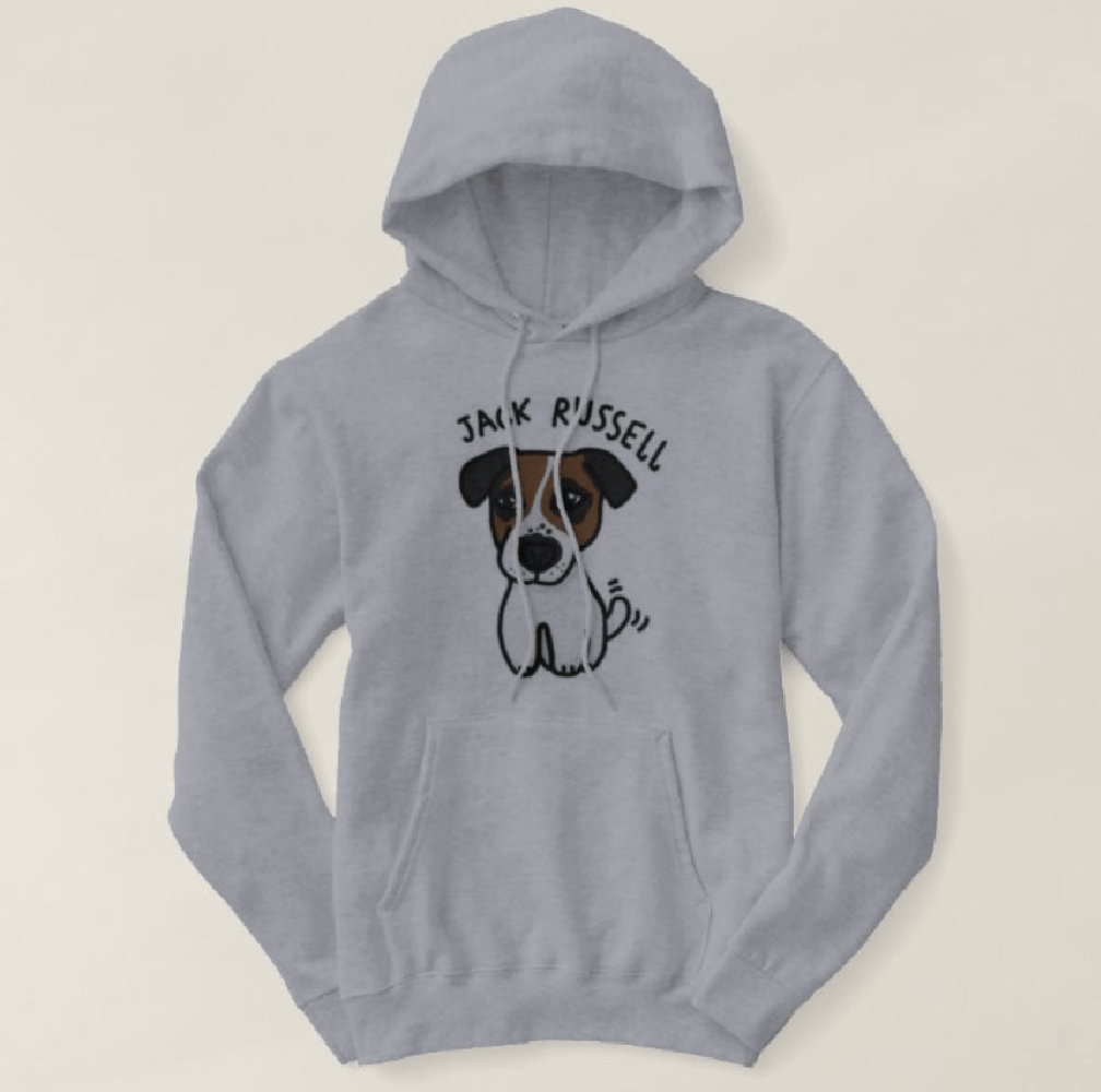 Polera Hoodie Dog Lover Dama Diseño Jack Russell