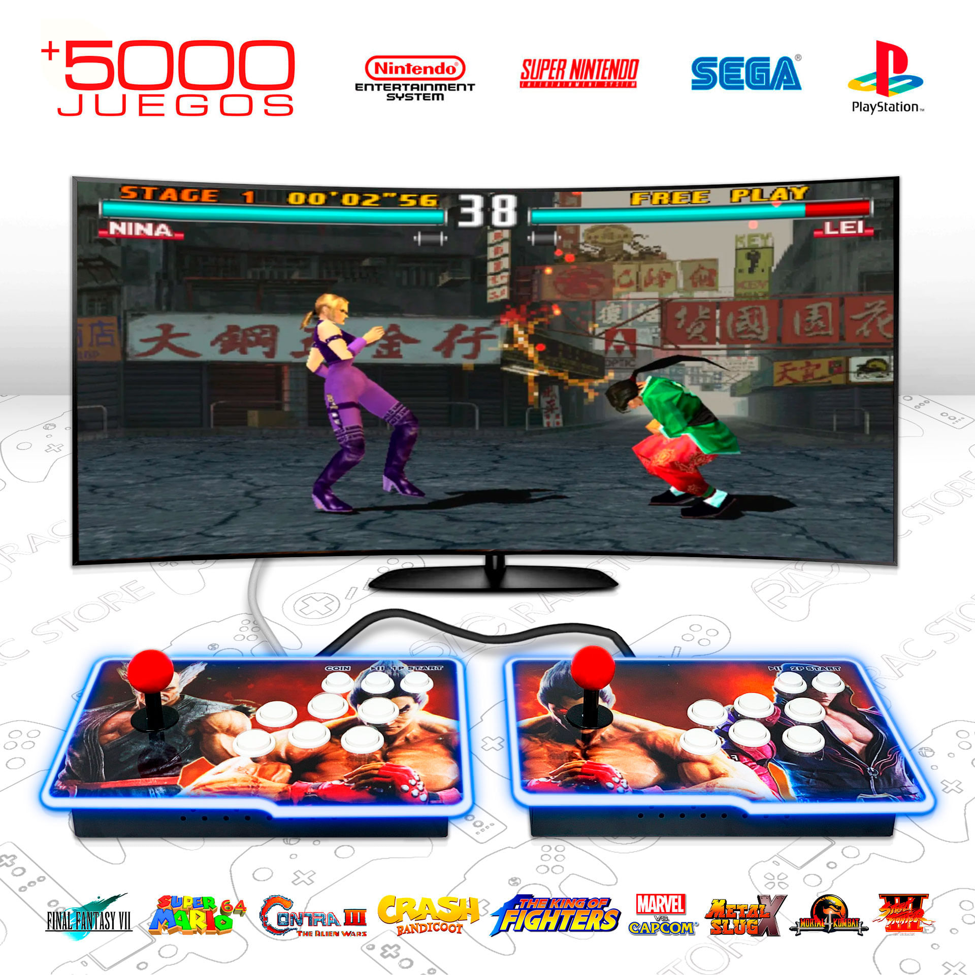Retro Consola Arcade Pandora Box 12S Tekken S 5000 Juegos