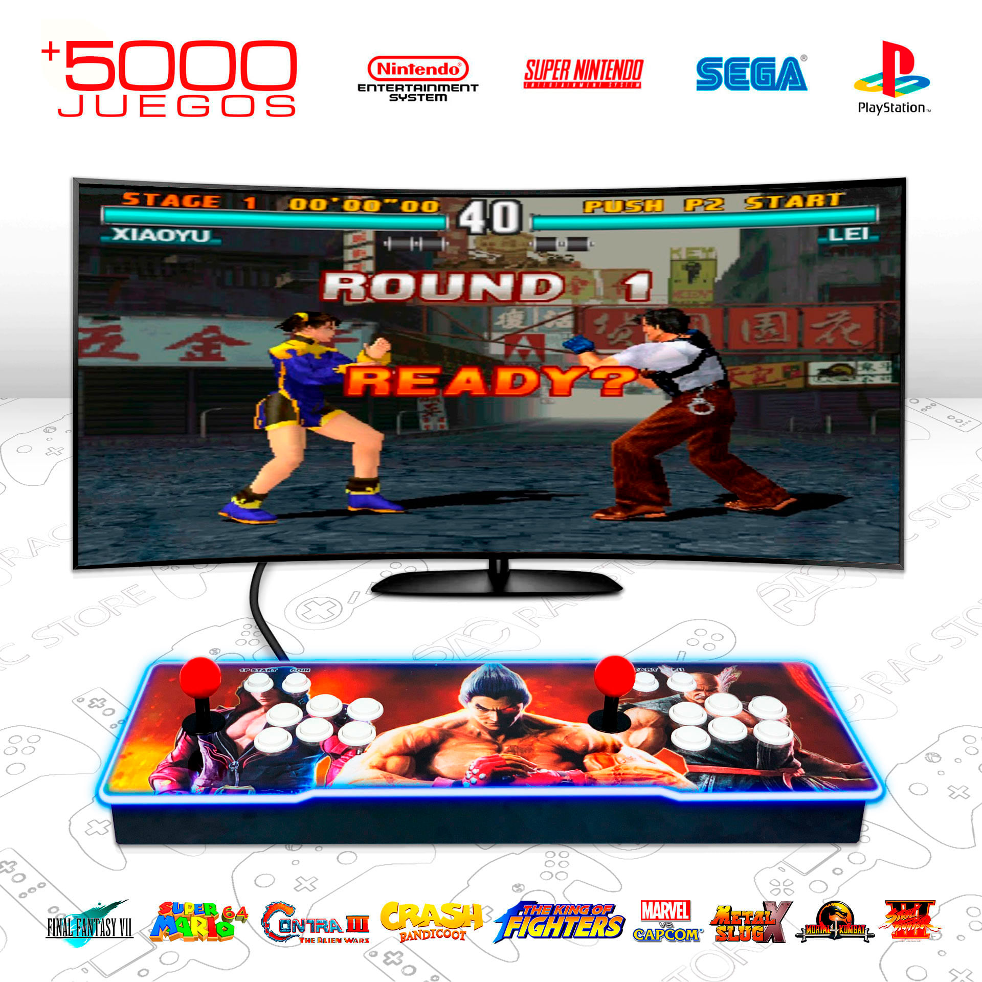 Retro Consola Arcade Pandora Box 12S Tekken 5000 Juegos