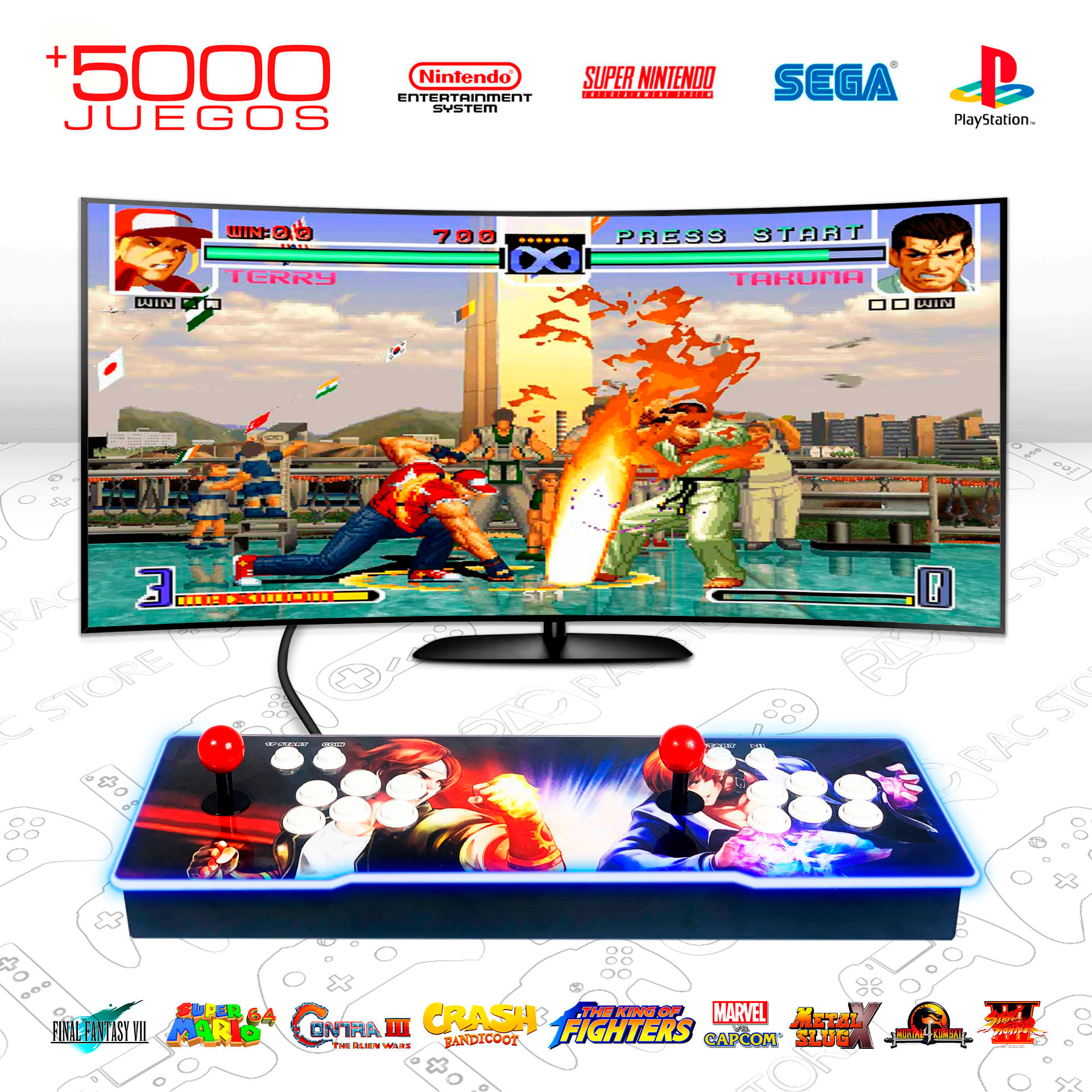 Retro Consola Arcade Pandora Box 12S KOF 5000 Juegos
