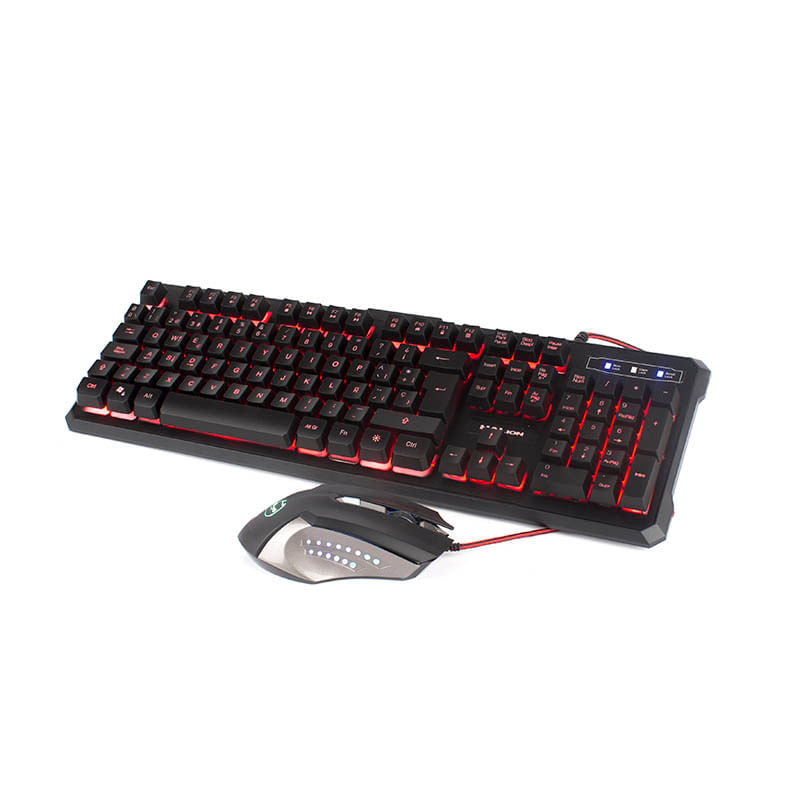 Kit Teclado/Mouse Halion HA-515C Odin Gamer Retroiluminado