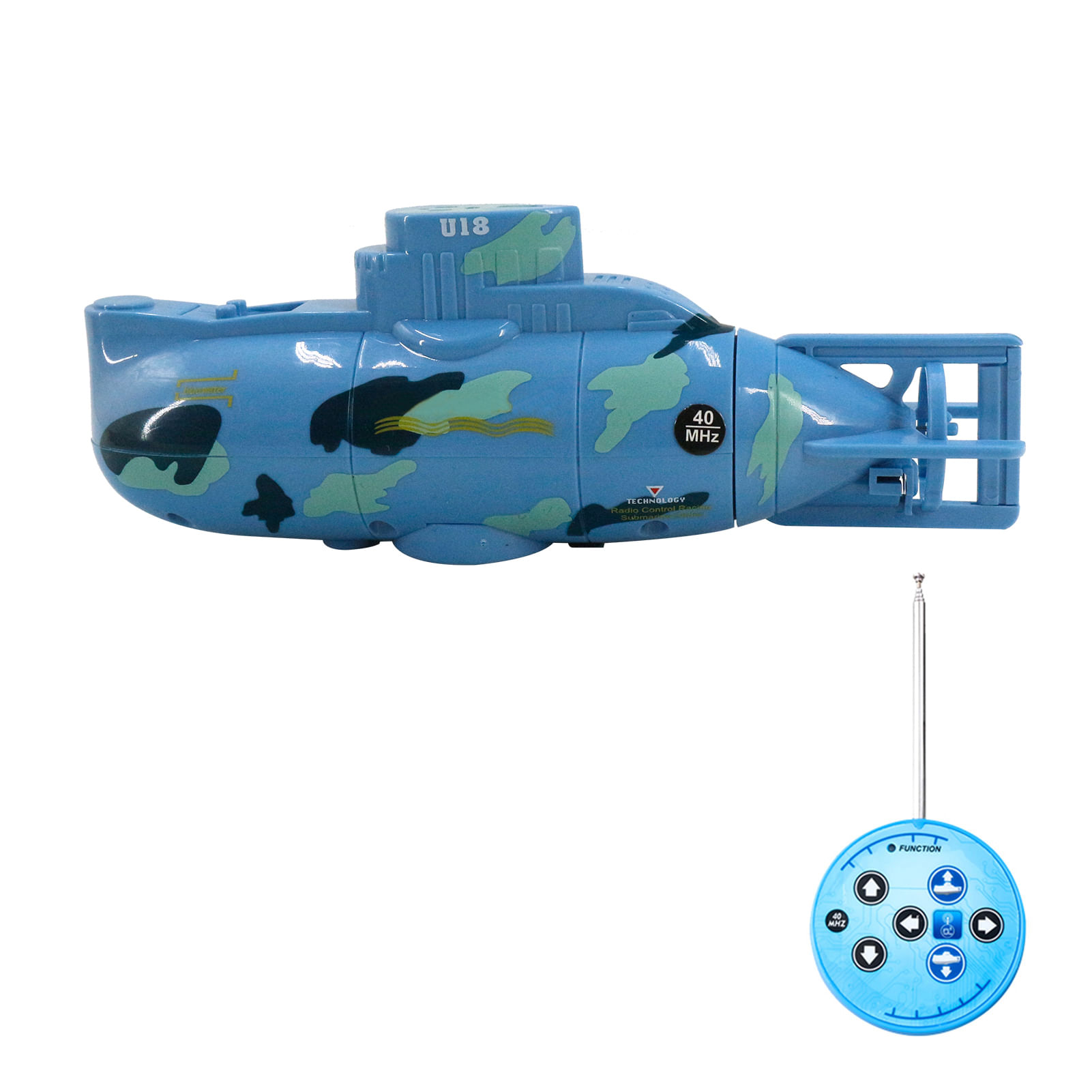 Mini RC Submarino Barco de control remoto Impermeable Juguete de Tomtop RM13406BL LSRC-SMI Blue