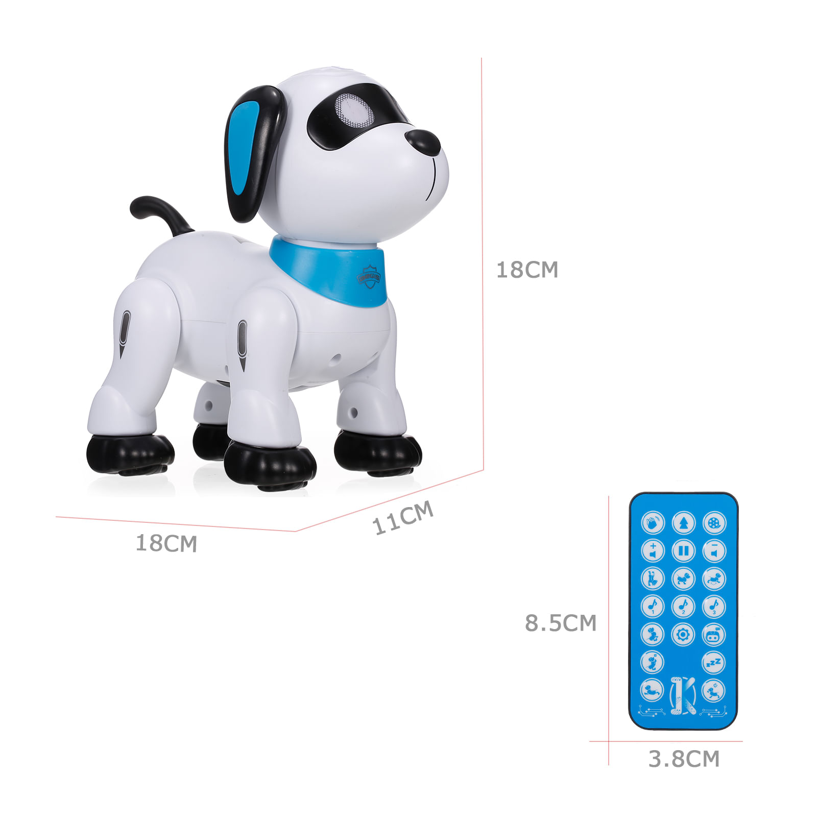 Robot electrónico perro truco LE NENG TOYS RM13206 Blanco