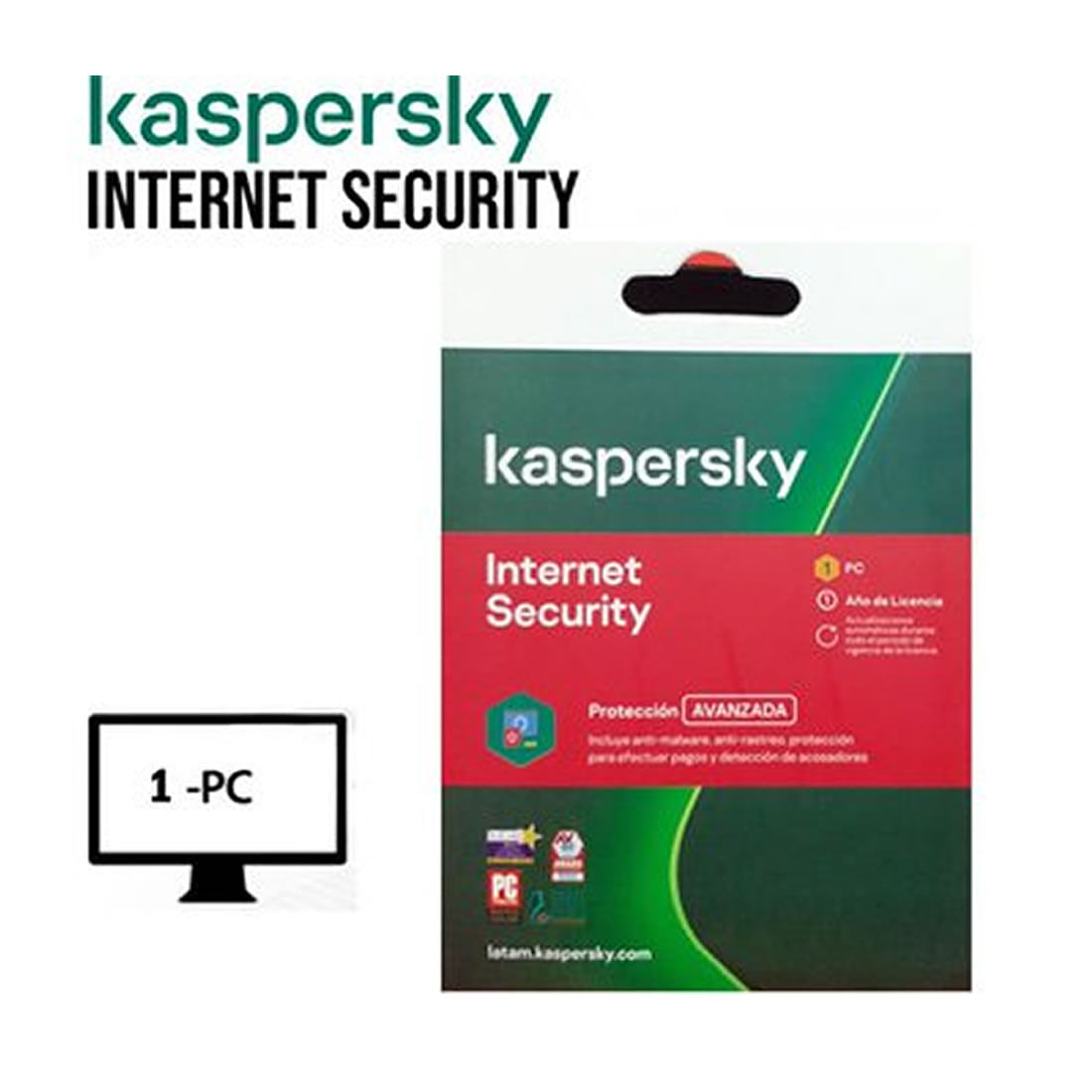 Antivirus Kaspersky Internet Security 1PC 1Año