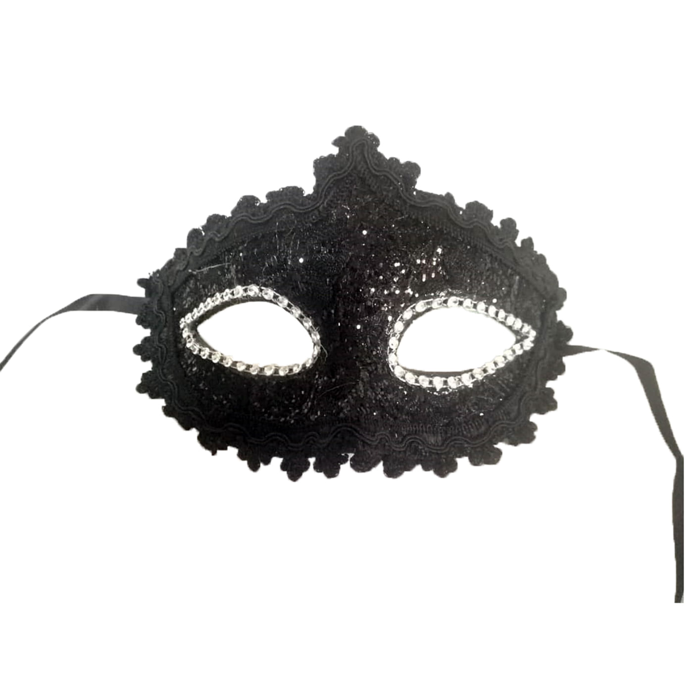 Antifaz Mascara para Mujer Estilo Veneciano con Encaje en Negro