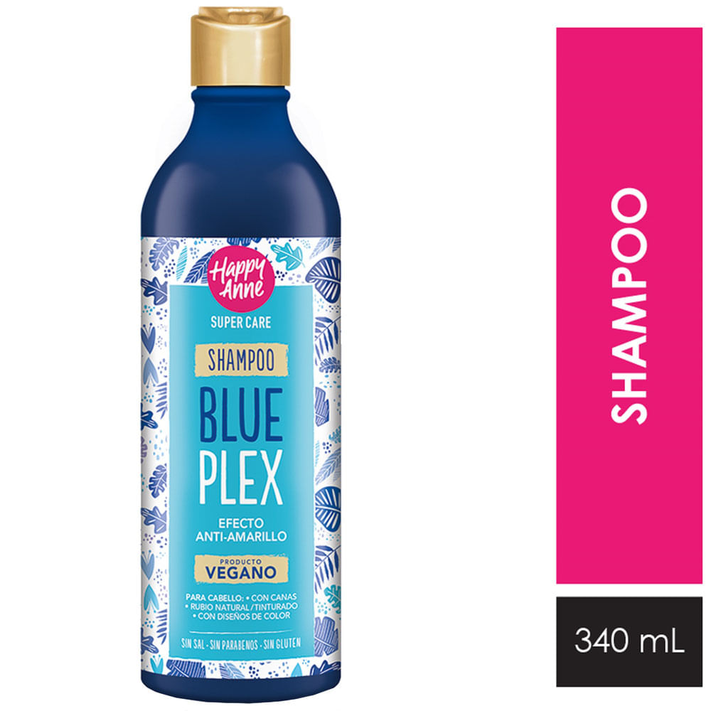 Shampoo HAPPY ANNE Blue Plex Frasco 340ml