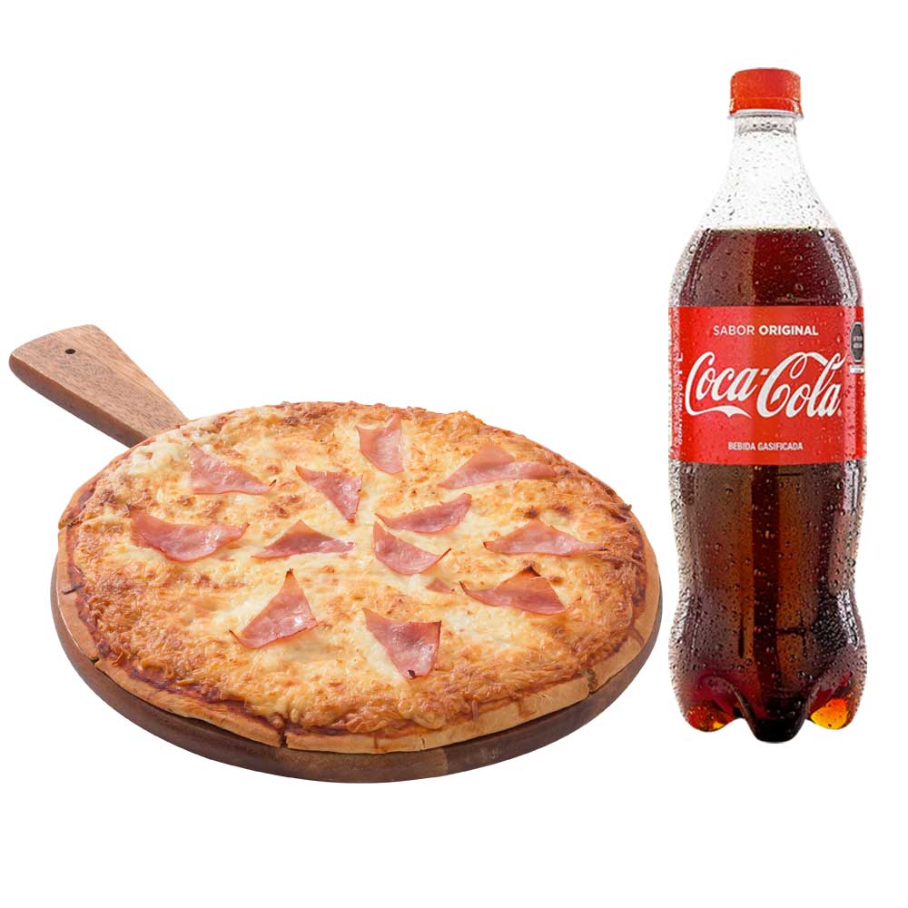 Pack Pizza Americana Familiar LA FLORENCIA + Gaseosa COCA COLA Botella 1L
