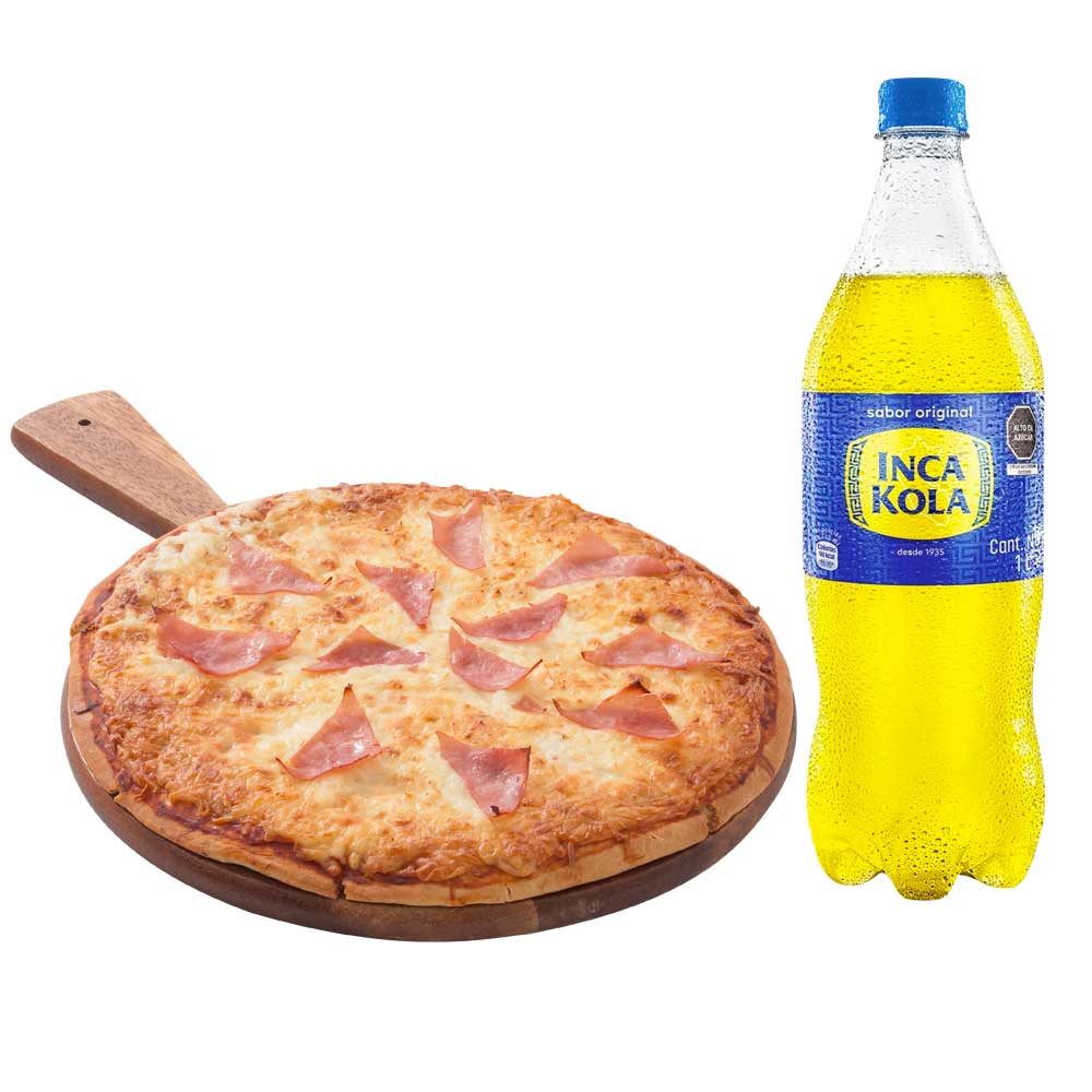 Pack Pizza Americana Familiar LA FLORENCIA + Gaseosa INCA KOLA Botella 1L
