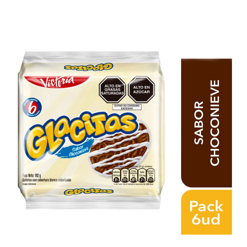 Galletas GLACITAS bañadas en Choconieve Paquete 6un