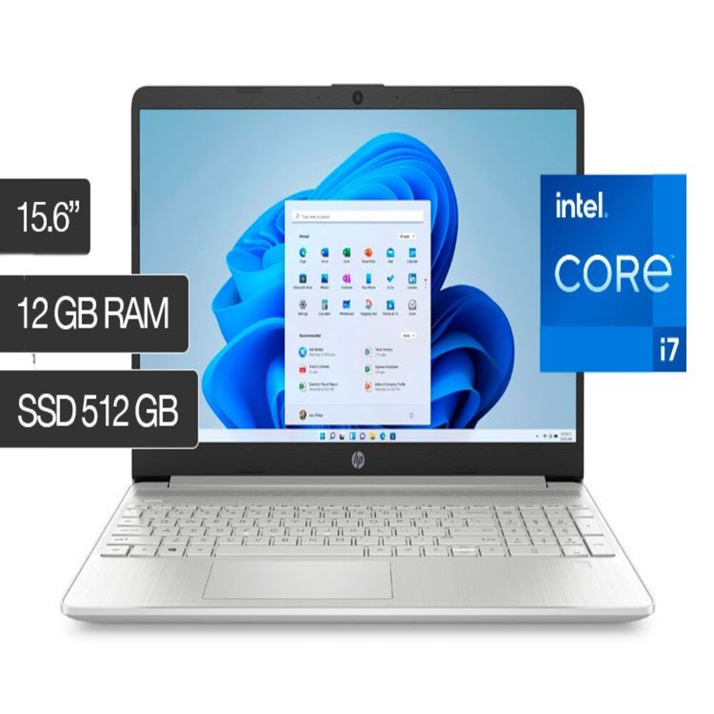 Laptop HP 15-DY5010LA Core I7-1255U RAM 12GB 512GB SSD 15.6" HD