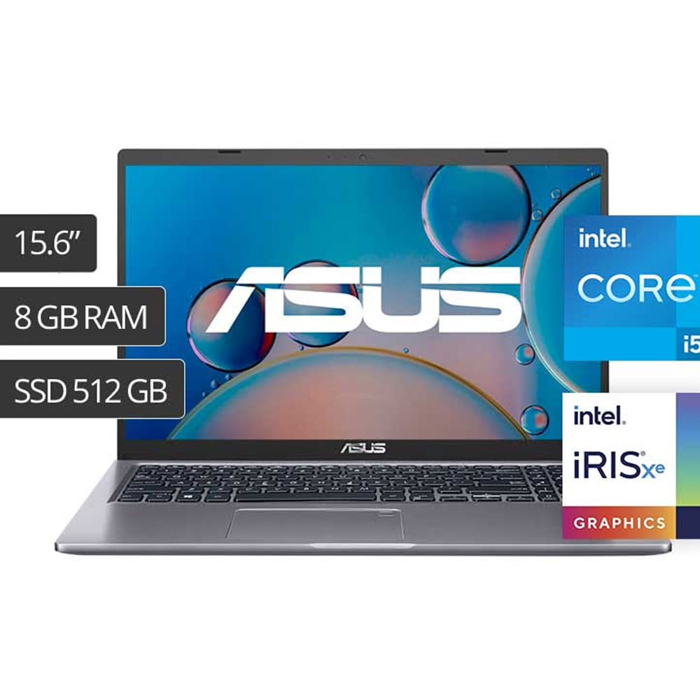 Asus X515EA Intel I5-1135G7 Ram: 8GB SSD: 512GB Pantalla 15.6" FHD Windows 11 Home Teclado Español