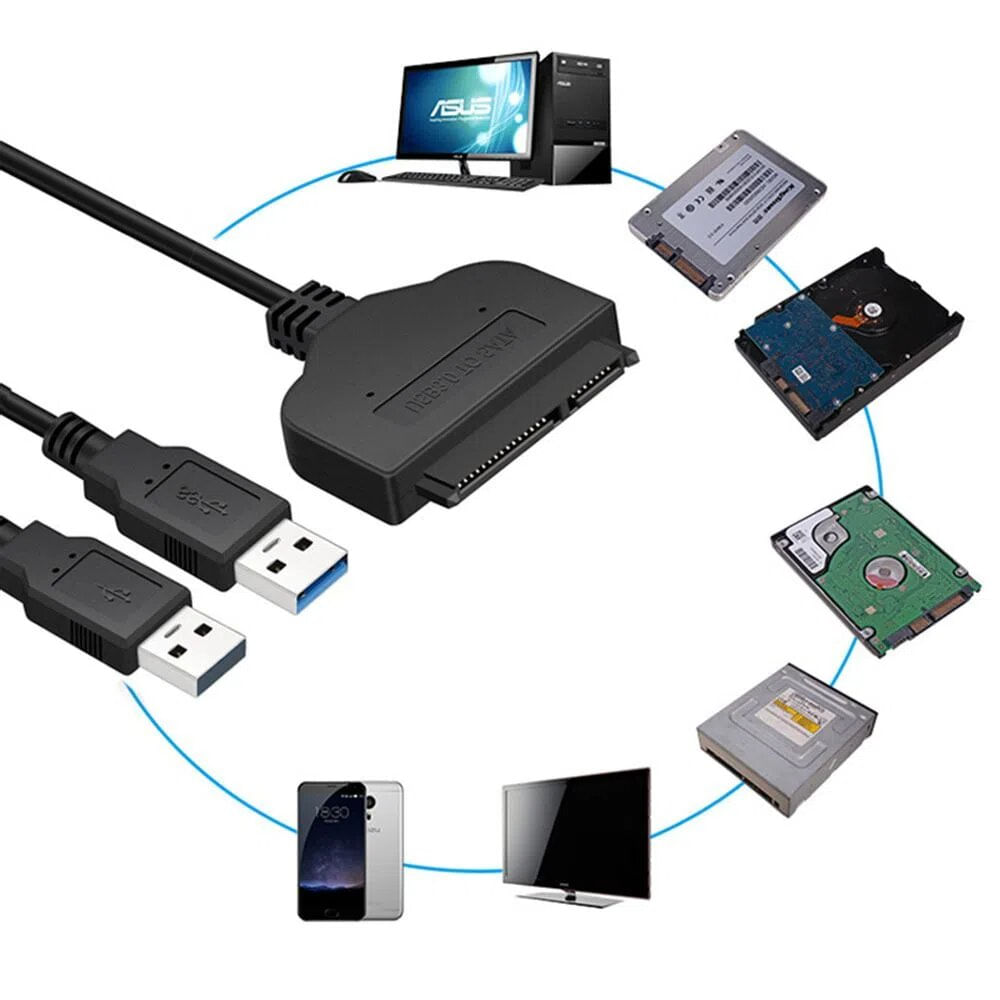 Cable Adaptador USB 3.0 a Sata SSD Disco Duro 2.5 Soporta 4t